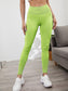 WIDE WAIST SIDE LEGGINGS - pink kangaroo yoga