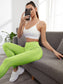 WIDE WAIST SIDE LEGGINGS - pink kangaroo yoga