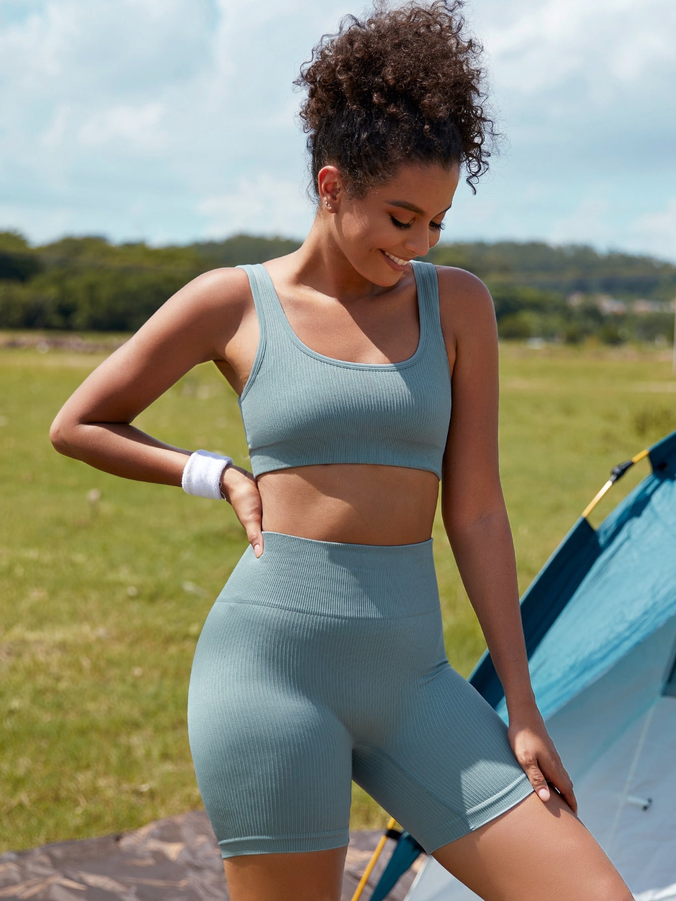SOLID COMFORT FITNESS SET - pink kangaroo yoga