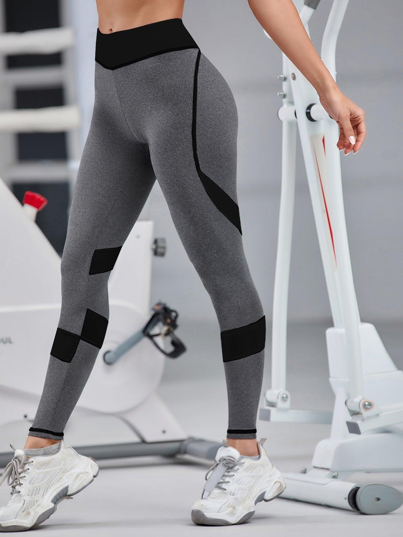 CONTRAST SPORTS LEGGINGS - pink kangaroo yoga