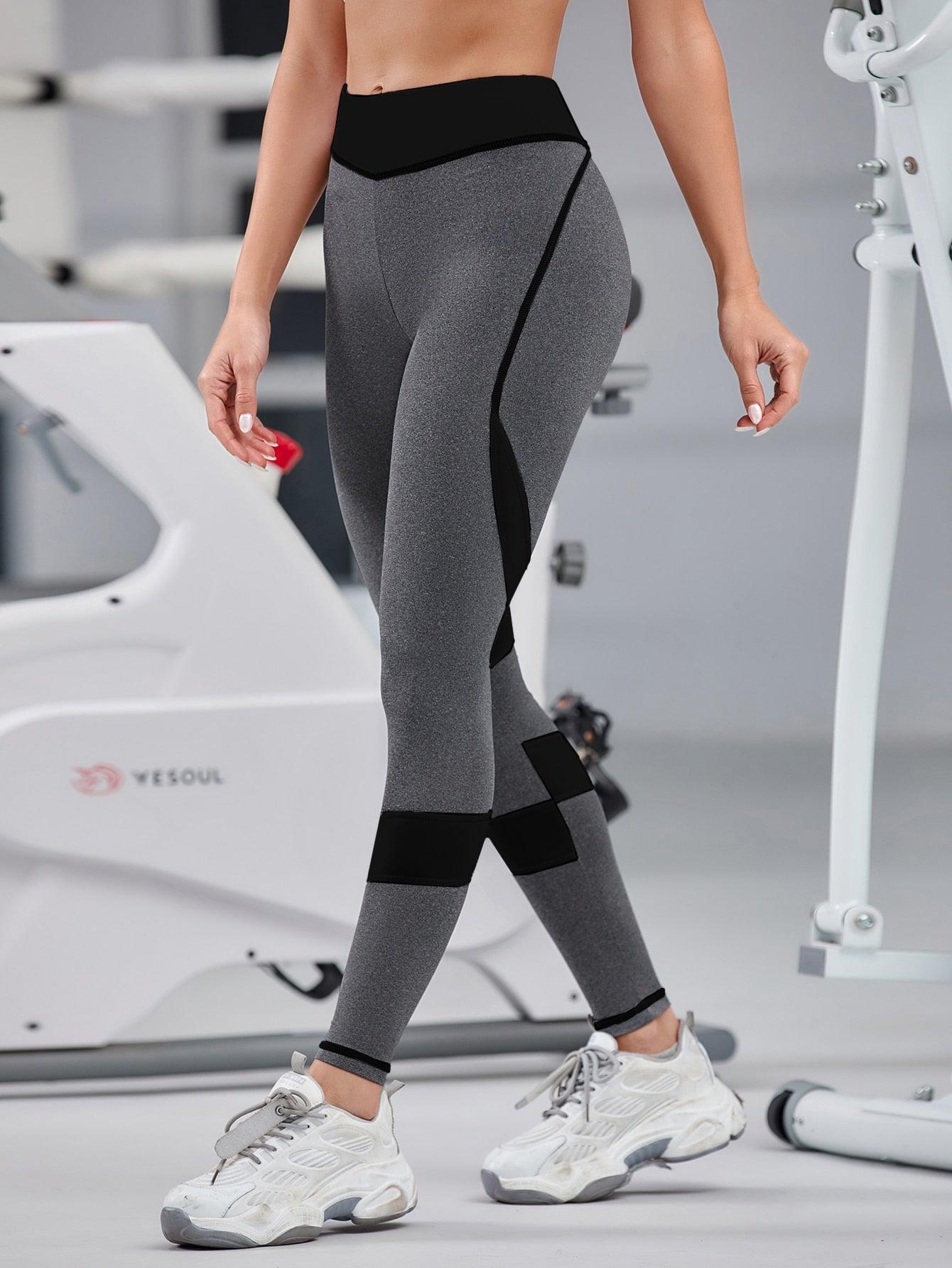 CONTRAST SPORTS LEGGINGS - pink kangaroo yoga