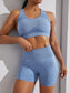HOLLOW OUT RACER BACK FITNESS SET - pink kangaroo yoga