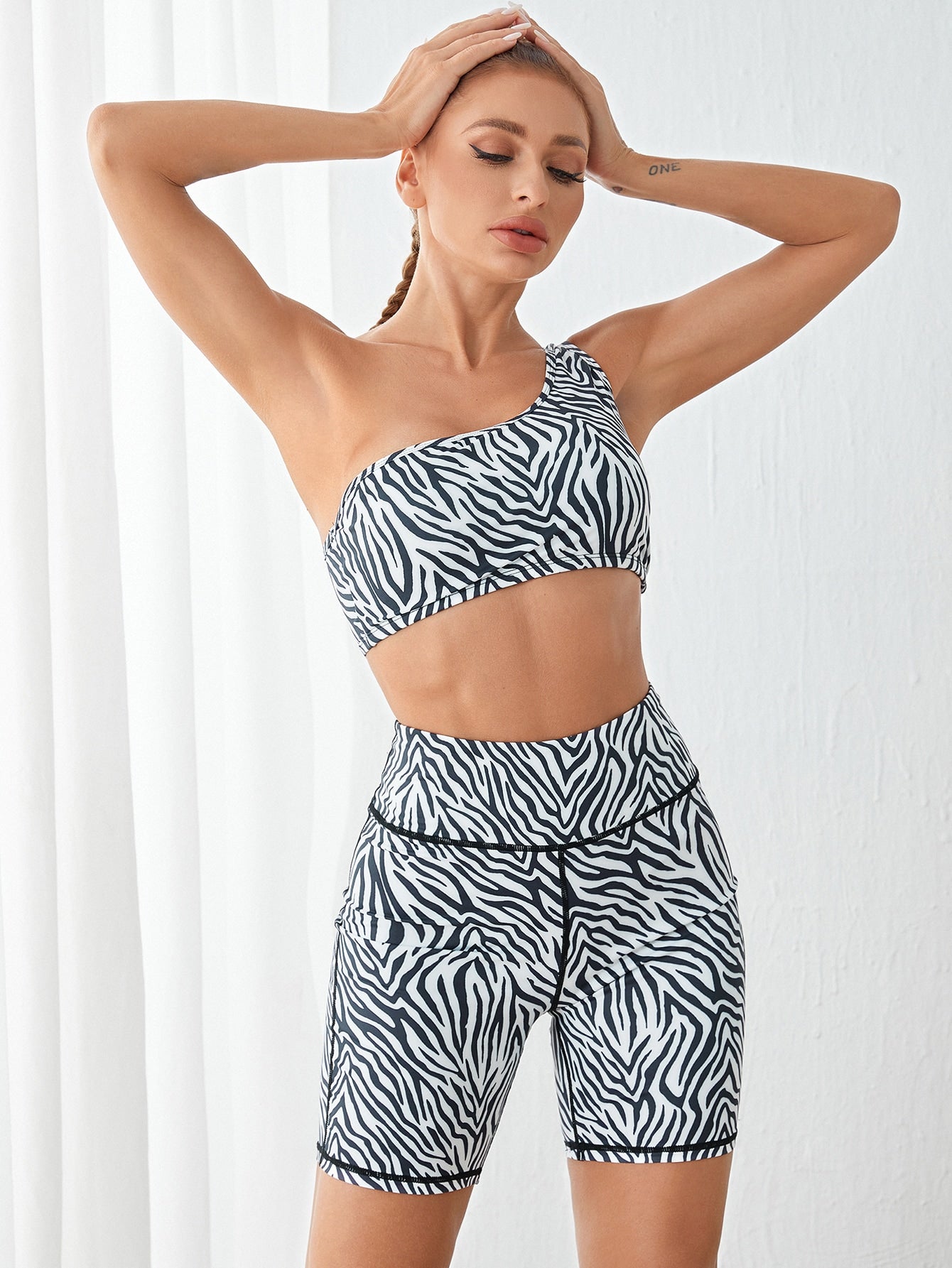 ZEBRA THIS FITNESS SET - pink kangaroo yoga