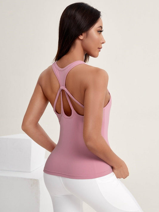 BREATHABLE SPORTS TANK TOP - pink kangaroo yoga
