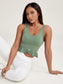 RUFFLE TANK TOP - pink kangaroo yoga