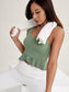 RUFFLE TANK TOP - pink kangaroo yoga