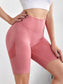 SEAMLESS BIKER SHORTS - pink kangaroo yoga