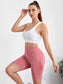 SEAMLESS BIKER SHORTS - pink kangaroo yoga