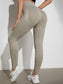WIDE WAIST SIDE LEGGINGS - pink kangaroo yoga