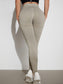 WIDE WAIST SIDE LEGGINGS - pink kangaroo yoga