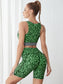 LIME LEOPARD FITNESS SET - pink kangaroo yoga