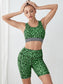 LIME LEOPARD FITNESS SET - pink kangaroo yoga