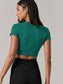 SEAMLESS CROP TOP - pink kangaroo yoga