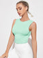 HIGH STRETCH TWIST TOP - pink kangaroo yoga