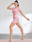 SEAMLESS CROP TOP - pink kangaroo yoga