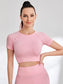 SEAMLESS CROP TOP - pink kangaroo yoga
