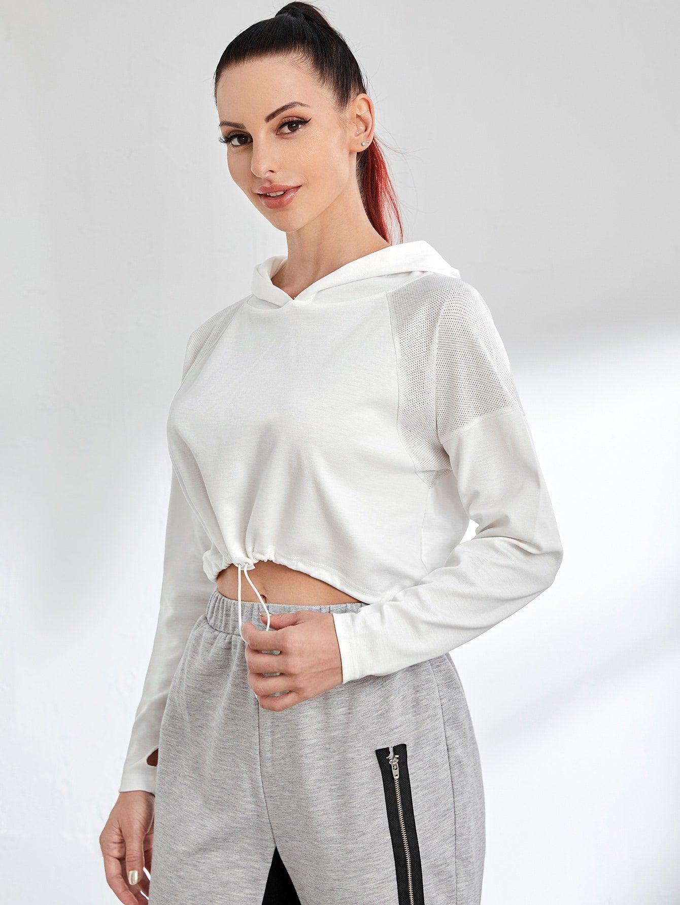 SOFT MESH HOODIE - pink kangaroo yoga