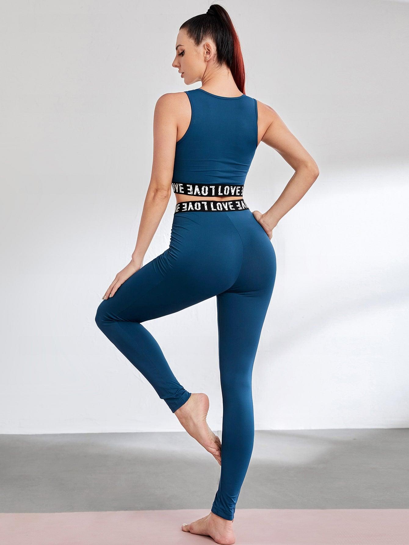 LETTER PANEL FITNESS SET - pink kangaroo yoga