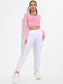 THUMB HOLE SPORTS TEE - pink kangaroo yoga