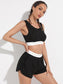 BREATHABLE COLORBLOCK SPORTS SET - pink kangaroo yoga