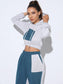 COLORBLOCK SPORTS HOODIE - pink kangaroo yoga