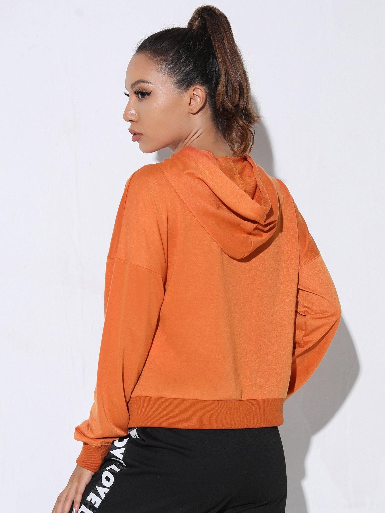 BREATHABLE SPORTS HOODIE - pink kangaroo yoga