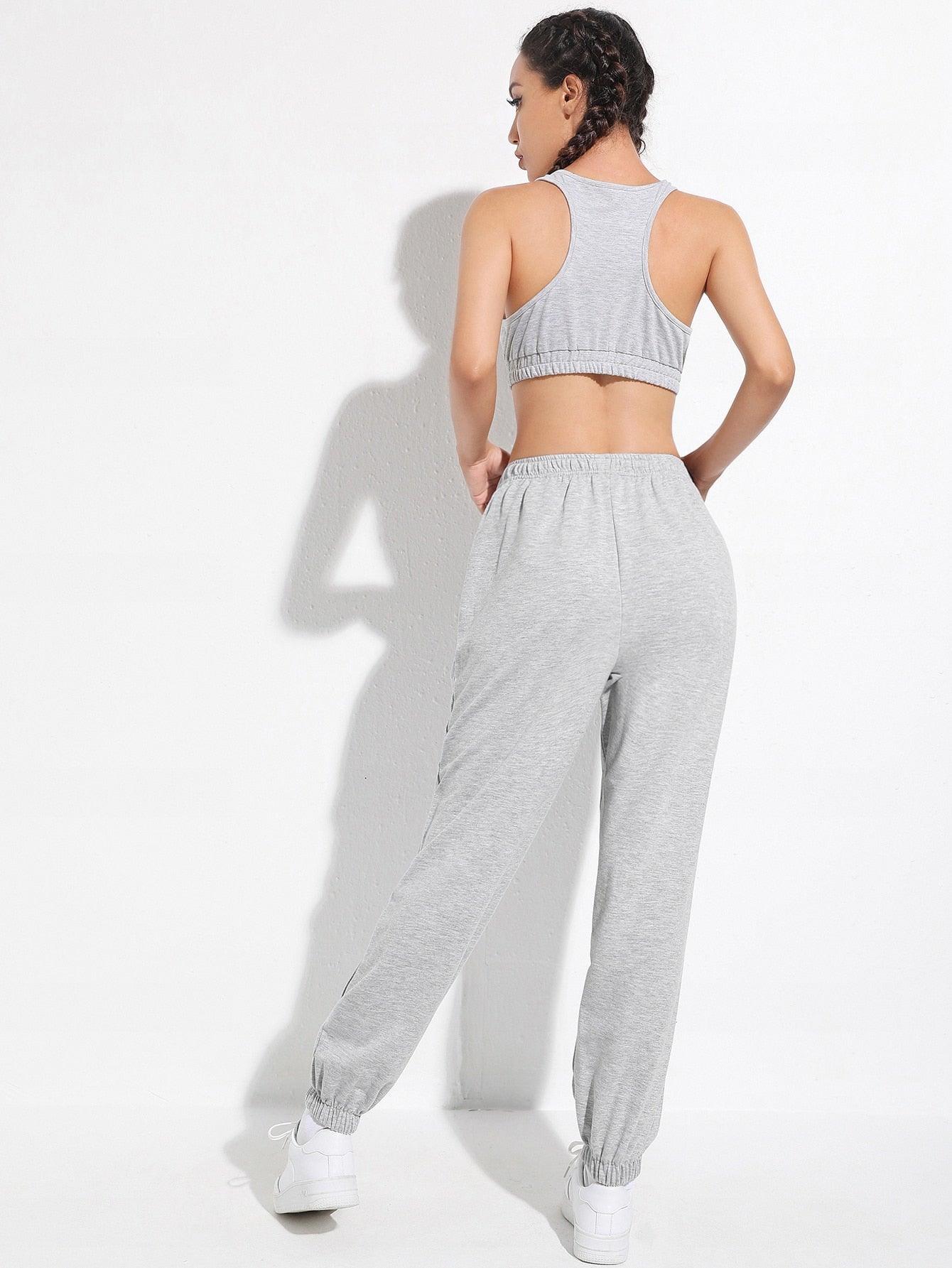 BREATHABLE SOFT SPORTS SET - pink kangaroo yoga