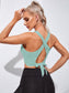 TIE BACK SPORTS TOP - pink kangaroo yoga