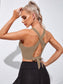 TIE BACK SPORTS TOP - pink kangaroo yoga