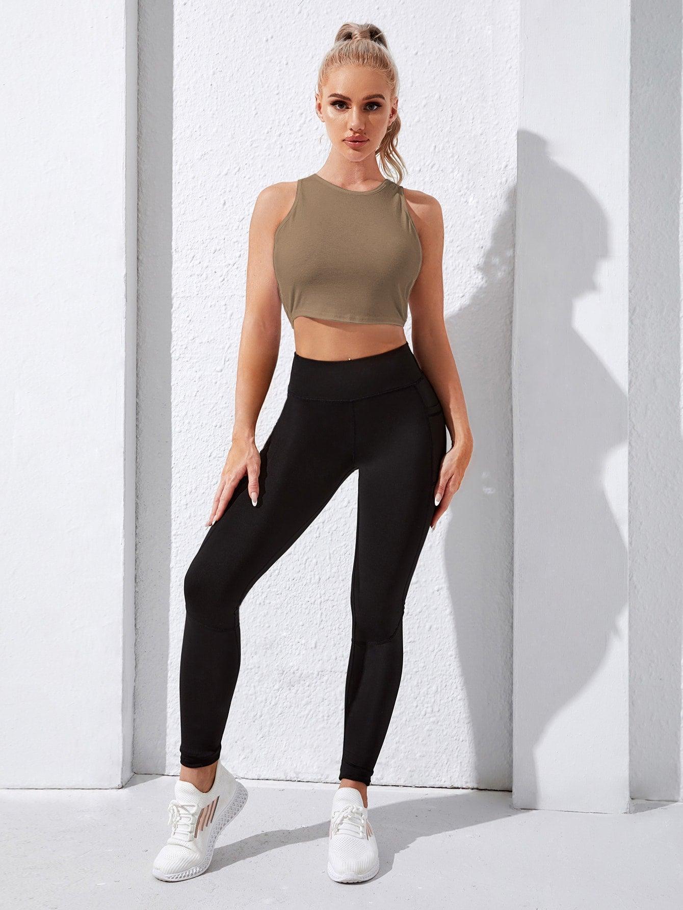 TIE BACK SPORTS TOP - pink kangaroo yoga