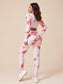 TEXTURED CUTOUT FITNESS SET - pink kangaroo yoga