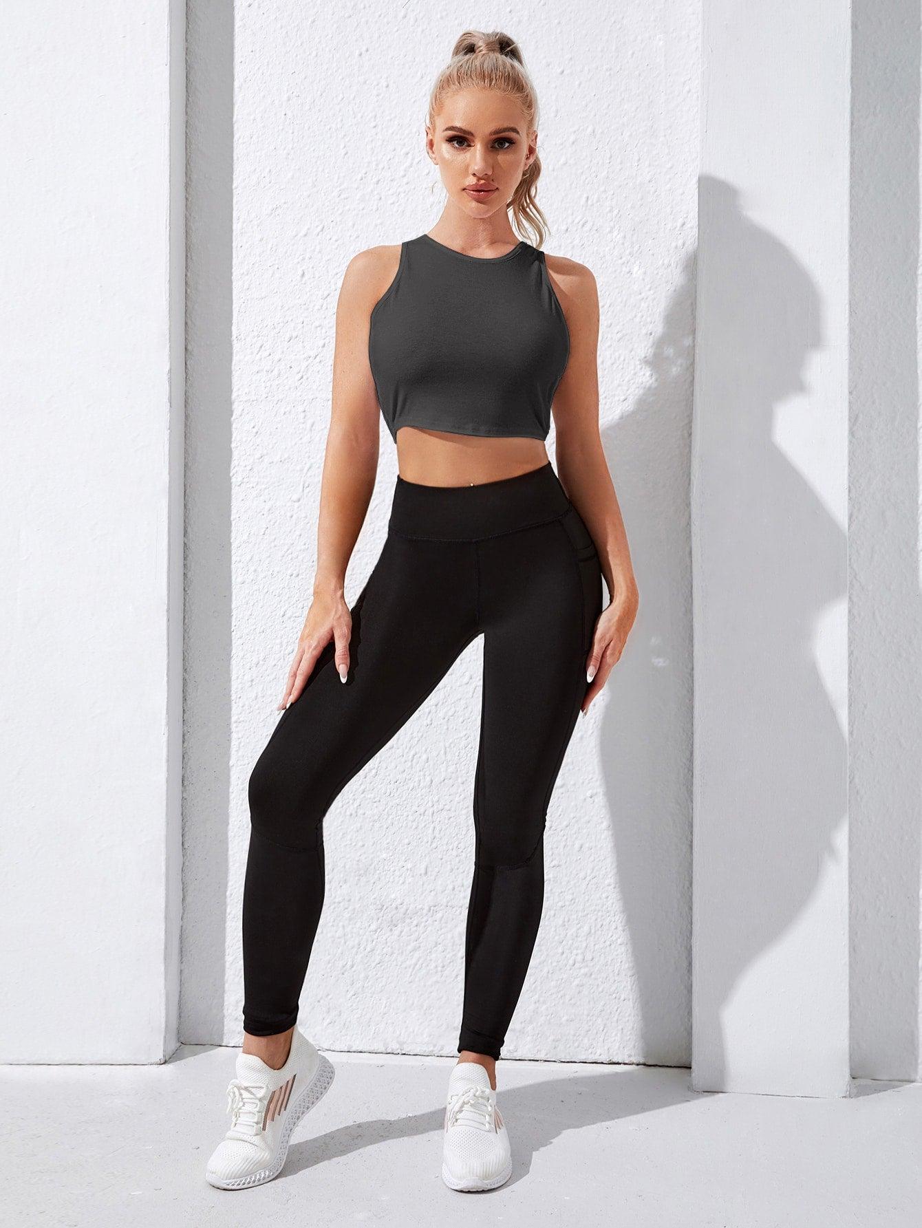 TIE BACK SPORTS TOP - pink kangaroo yoga