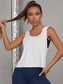 SOLID CUT SPORTS TANK - pink kangaroo yoga