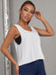 SOLID CUT SPORTS TANK - pink kangaroo yoga