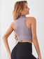 TIE UP SEAMLESS TOP - pink kangaroo yoga