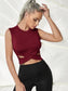 SLIM FIT SPORTS TOP - pink kangaroo yoga