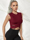 SLIM FIT SPORTS TOP - pink kangaroo yoga