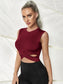 SLIM FIT SPORTS TOP - pink kangaroo yoga