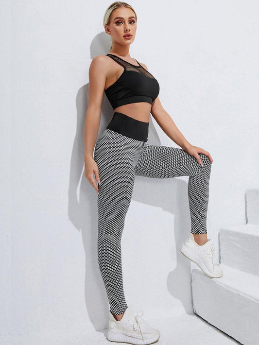 SOFT HONEYCOMB FITNESS SET - pink kangaroo yoga