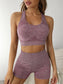 HOLLOW OUT RACER BACK FITNESS SET - pink kangaroo yoga