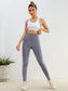 CROSS BACK LEGGINGS - pink kangaroo yoga