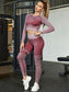 SEAMLESS COLORBLOCK FITNESS SET - pink kangaroo yoga