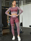 SEAMLESS COLORBLOCK FITNESS SET - pink kangaroo yoga