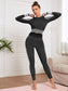 COLORBLOCK STRIPED YOGA SET - pink kangaroo yoga