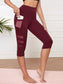 MESH INSERT CROP PANTS - pink kangaroo yoga