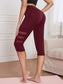 MESH INSERT CROP PANTS - pink kangaroo yoga