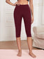 MESH INSERT CROP PANTS - pink kangaroo yoga