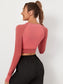 CUTOUT RAGLAN SPORTS TEE - pink kangaroo yoga