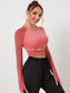 CUTOUT RAGLAN SPORTS TEE - pink kangaroo yoga