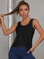 SOLID CUT SPORTS TANK - pink kangaroo yoga